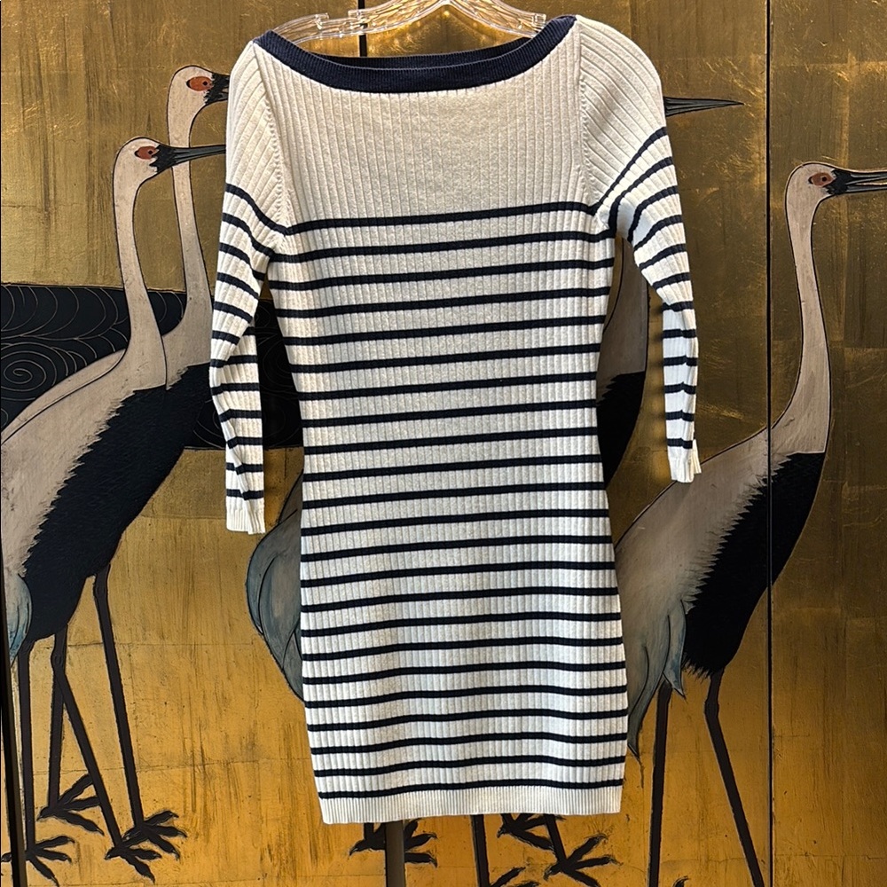 Reformation Ribbed Striped Knit Dress